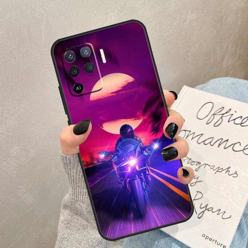 

Neon Motorcycle Art Case For Oppo A40 A60 A80 A78 A38 A18 A98 A58 A96 A76 A16 A94 A74 A54 A15 A17 A57 A77 A5 Pro OPPO A58 4G