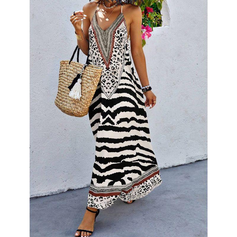 

Модный стиль Модная женская одежда Весна и осень Новое поступление Принт Длинные рукава Платье Свободный Повседневный Стиль для отпуска Модная юбка Black S