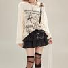 Y2k Gothic Grunge Dark Hollow Out T Shirt Frauen Harajuku Hollow Out Off Shoulder Sexy Tees Herbst Punk Letter Print Tops