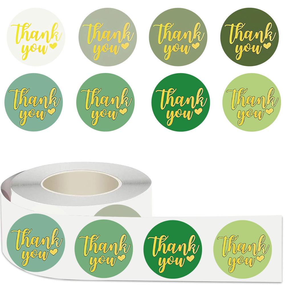500 Pieces/roll Tape Thank You Handbook Material Decorative Envelope Seal Sticker Dots