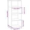 VidaXL Highboard Concrete Grey 50x41x124 Cm Engineered Wood, Sideboard, Cupboard, Side Cabinet, Cabinet, 846400