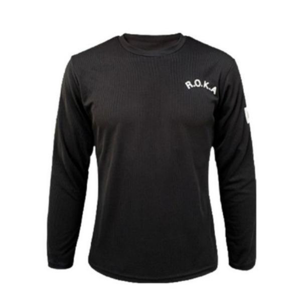 Korean Military R.O.K.A Long Sleeve T-Shirt - Black Long Sleeve