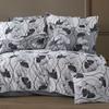 Cotton bedding 200x220 satin 100% COTTON black white ginkgo leaves