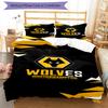 Set Copripiumino con Stampa dello Stemma del Wolverhampton Wanderers Football Club – include 1 copripiumino e 2 federe coordinate Arredamento camera da letto Regali di Natale