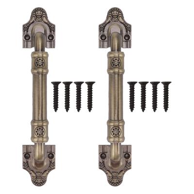 2Pcs Antique Barn Door Handles Bronze Color Easy Installation Vintage Drawer Handle for Gates