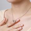 Surgical Stainless Clavicle Comes with Gift Box [Tasiso] Women's Necklace, Zirconia, Steel, Hypoallergenic, Pendant, Chain, Silver, Stylish, Cute,