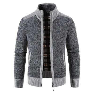 New Autumn Winter Men Cardigan Sweatercoats Sweaters Jackets Male Stand-up Collar Casual Cardigans Slim Fit Sweaters Size 3XL
