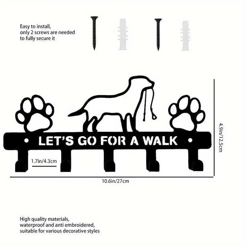 Metal Letter Key Storage Hook Rack - Decorative Wall-Mounted Silhouette for Bedroom