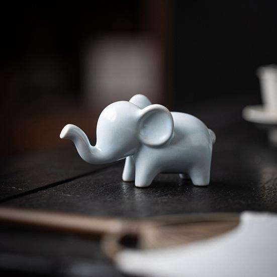 Keramik Elefant Schreibtischornament Bunte Kleine Elefantenstatue Glückselefant Figur Haus Büro Wohnzimmer Dekoration
