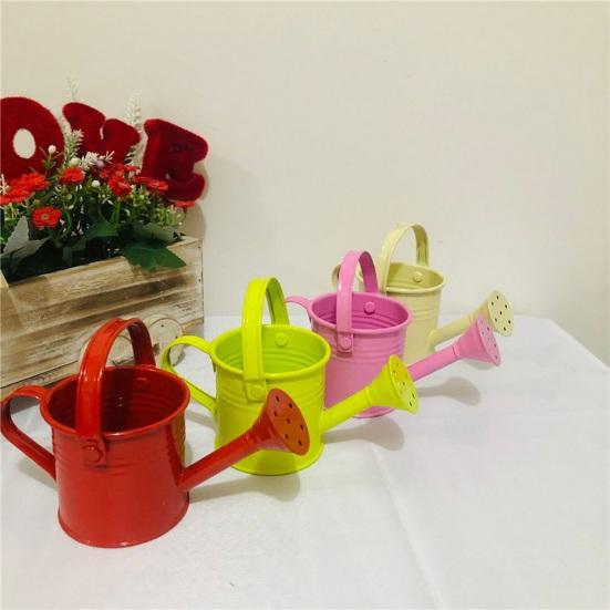

Galvanized Iron Watering Can Creative Unique Candy-colored Mini Plant Pot Kettle