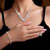 Luxury Rhinestone Bridal Jewelry Set: Elegant Earrings, Bracelet, Necklace