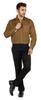 BestMan Formal Classic Button Down Cotton Shirts Inner Contrast Regular Fit Office Shirt For