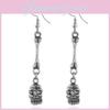 Skeleton Metal Skull Earrings With Electroplated Art For Halloween Cosplay And Vintage Jewelry