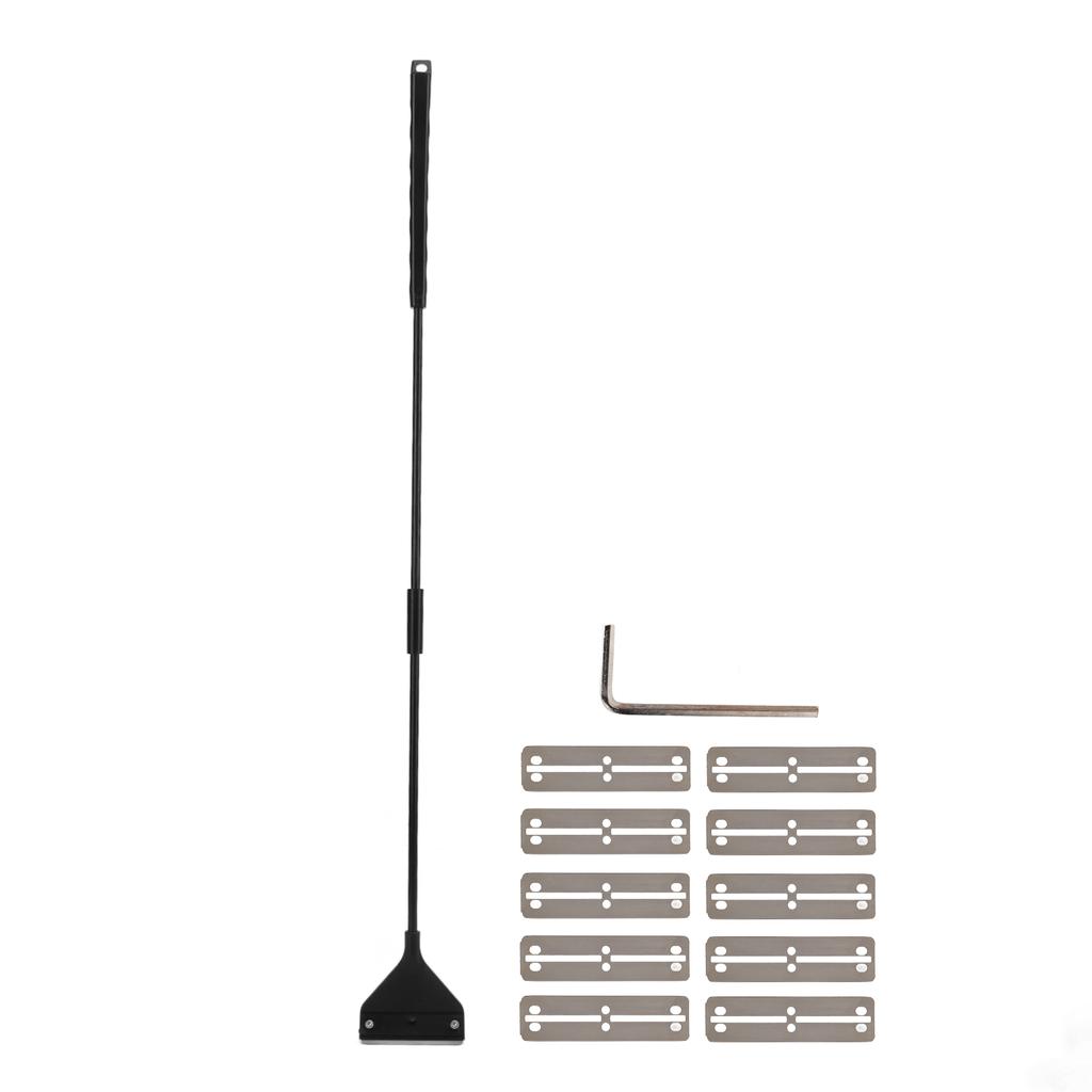 Algae Scraper Long Handle Fish Tank Glass Scraper Removal Tool with 10 Blades for Saltwater and