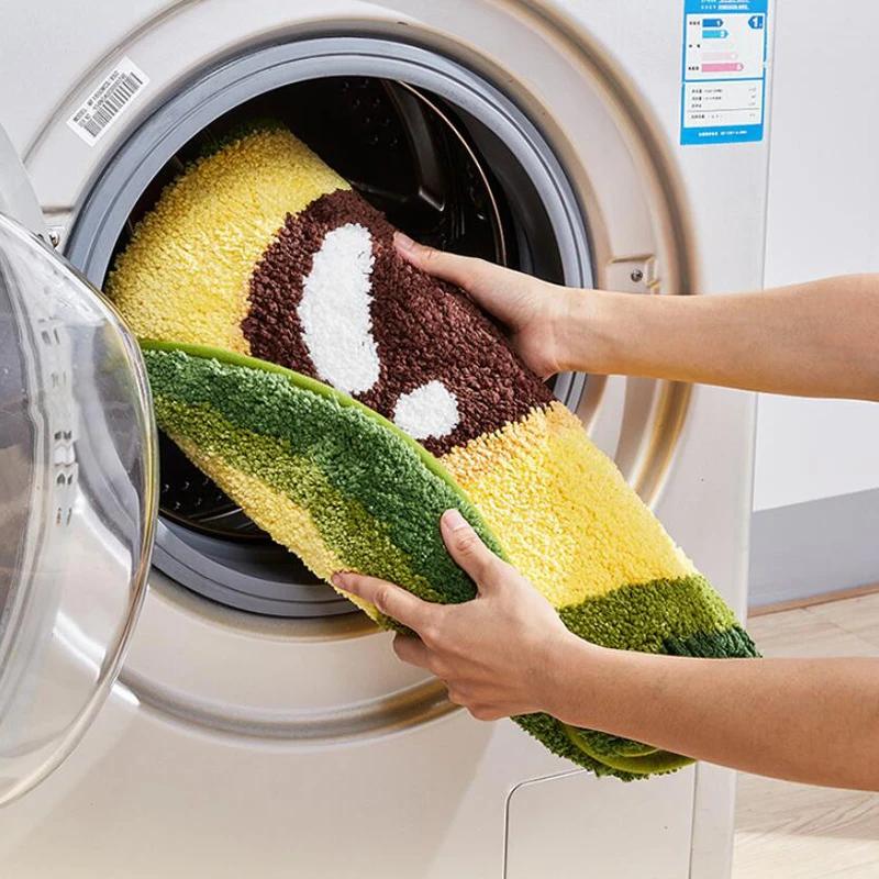 50x80cm Cartoon Avocado Teppich Flocking Teppich Wohnzimmer Zuhause Rutschfeste Teppiche Badezimmer Schnelltrocknend Saugfähig Fußmatte Bereichsteppiche