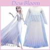 Costum de Cosplay Majestuos Elsa Alb din Frozen 2 Rochie Pentru Fete Vârste 3-10 Cu Mantie