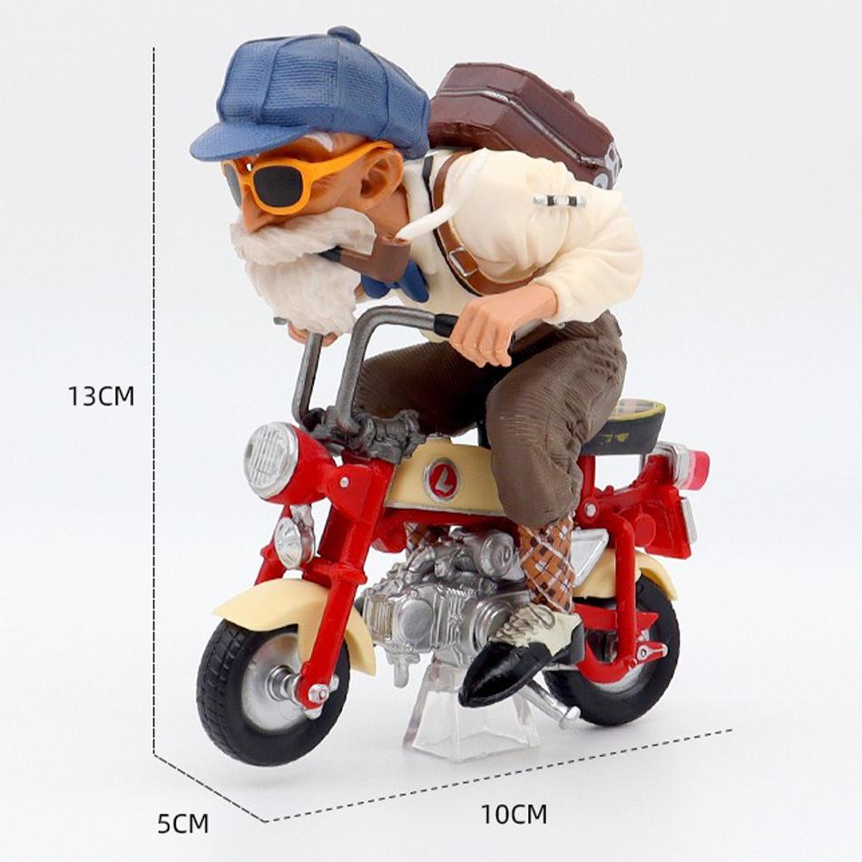 Dragon Ball Z Son Goku & Master Roshi Action Figures Kame Sennin Motorcycle PVC Model Toy for Collectors Anime Gifts