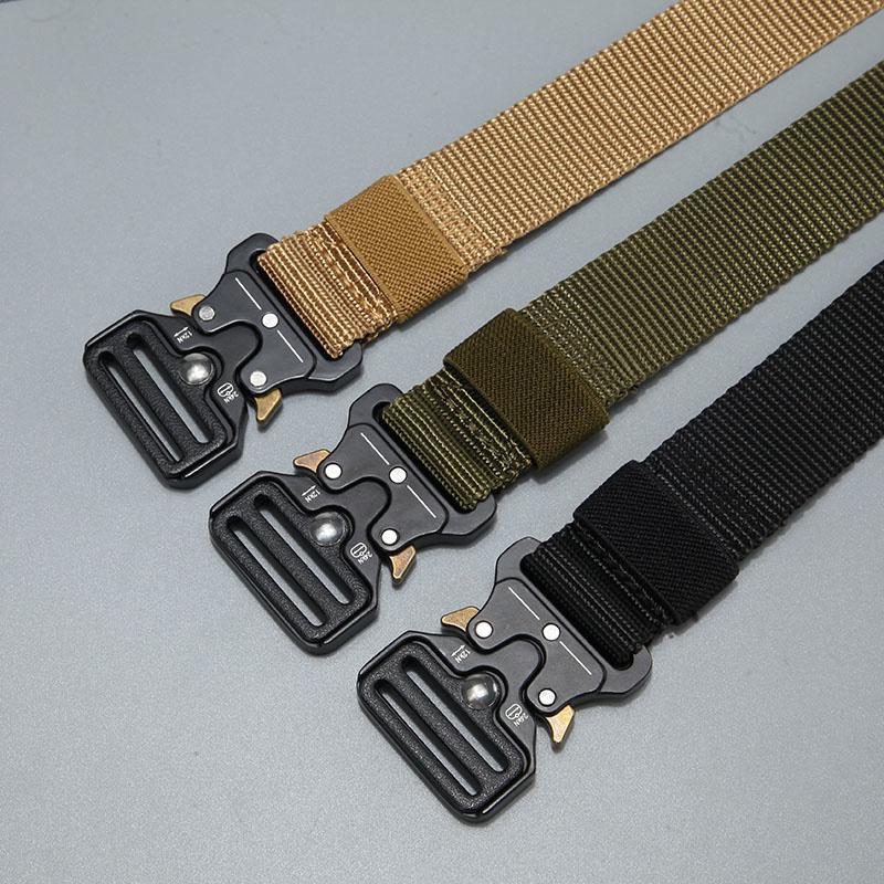 Men Belt Outdoor Hunting Outdoors Belt Multi-Function Buckle Nylon Belt High Quality Canvas Belt