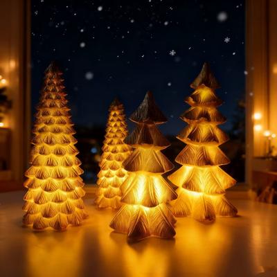 LED Julgran Nattlampor Mini Lyser Julgran Nattlampor Skrivbordsdekorationer För Nyårsfest Heminredning