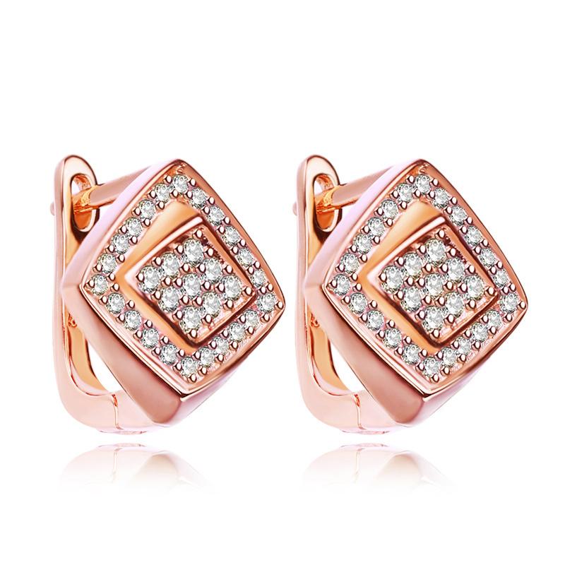 

MINTHA геометрические серьги-клипсы, модные серьги цвета розового золота, свадебные повседневные модные украшения, серьги с полым цирконием для женщин, свадебные серьги A