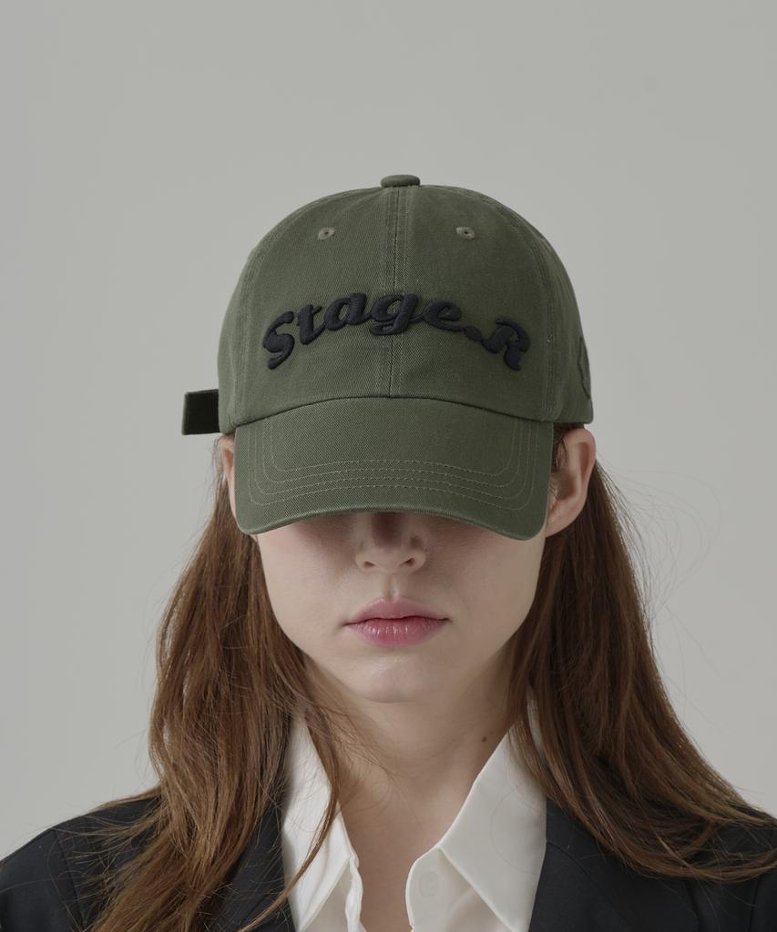 Seuteijial Volume Logo Washed Ball Cap [Khaki]