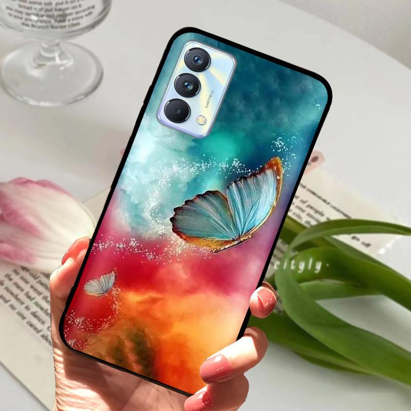 For cover Realme GT Master Case Edition Animal Cartoon Soft Silicone Funda for Realme GT Master Explorer Phone Cover Black Coque