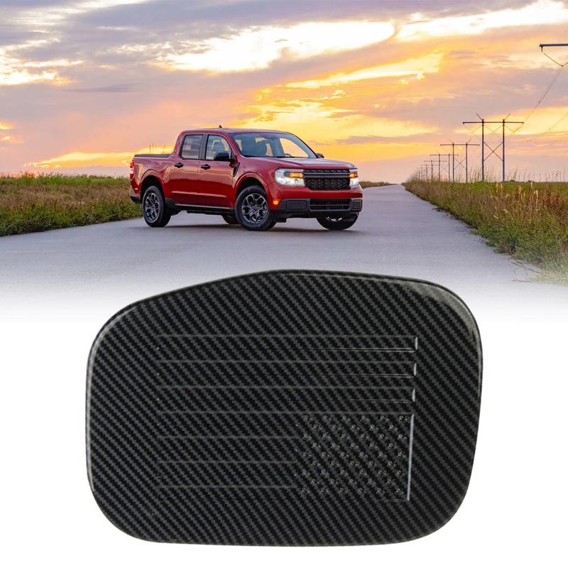 Fit for Ford Maverick + Carbon Fiber Car Fuel Gas Tank Cap Cover Trim Exterior Accessories