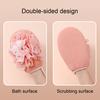 Bath Sponge Ultra Soft Fast Foaming Faux Silk Double-Sided Exfoliating Shower Loofah Glove for Home