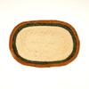 Rust/Green Jute Braided Placemat -Handcrafted Sustainable Table Mat