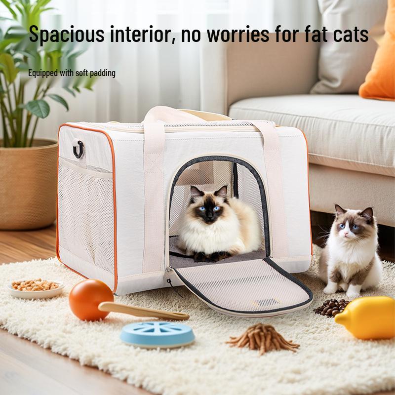 Cross-Border Pet Carrier: Portable Cat & Dog Bag, Diving Material, Large Capacity