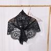 Cute Lace Flower Shawl Thin Bandanas for Women Fashion Sweet Headscarf Shawl  Pastoral Style