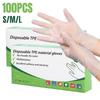 100KS Jednorázové rukavice Průhledné TPE Protiskluzové Domácí Kuchyňské Koupelnové Čisticí rukavice Barvení vlasů Malování Nástroje pro péči o domácí mazlíčky