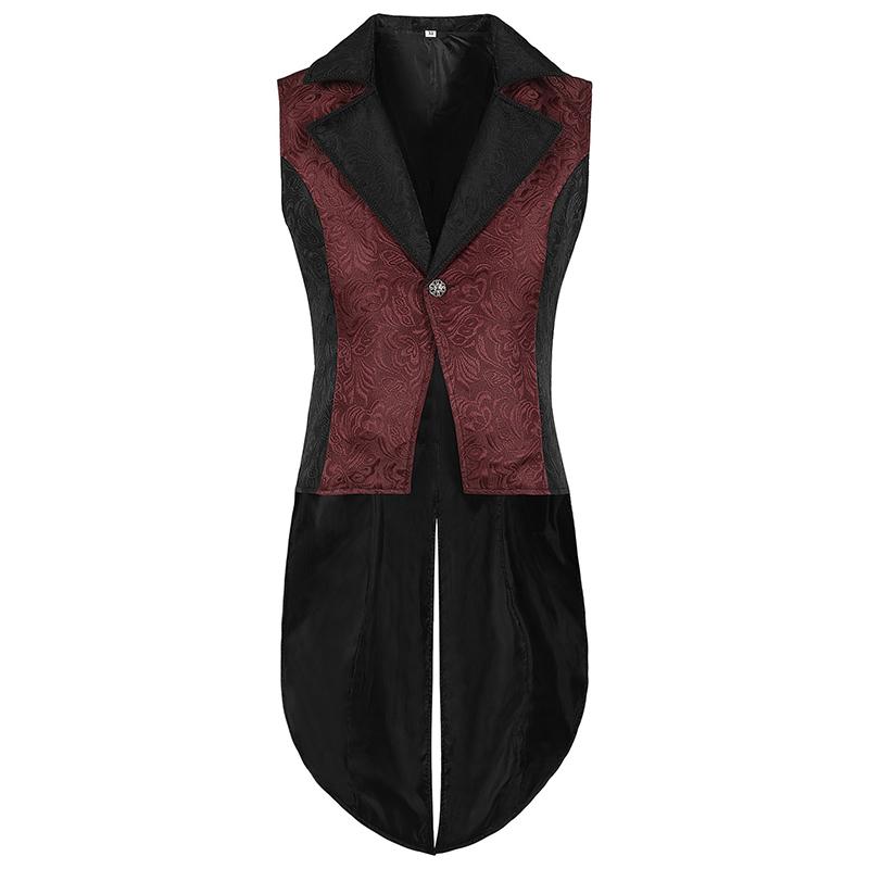 Men Casual Vest Halloween Jacket Costume Sleeveless Lapel Gentleman Party
