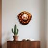 Baseball Glove Wall Clock, Wood Printing, Silent Hands, Uses AA Batteries (Not Included), Brown Leather Design, Living Room, Bedroom, Decor
