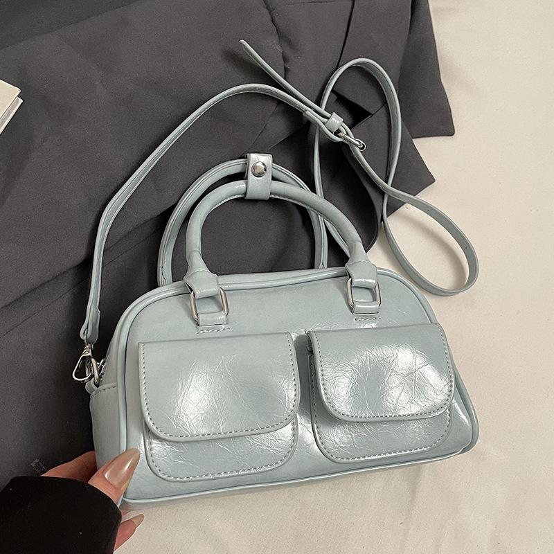 Wholesale Hot Sale Korean Simple Style High-end Texture Portable Boston Bag Casual Versatile Niche Foreign Style Messenger Bag