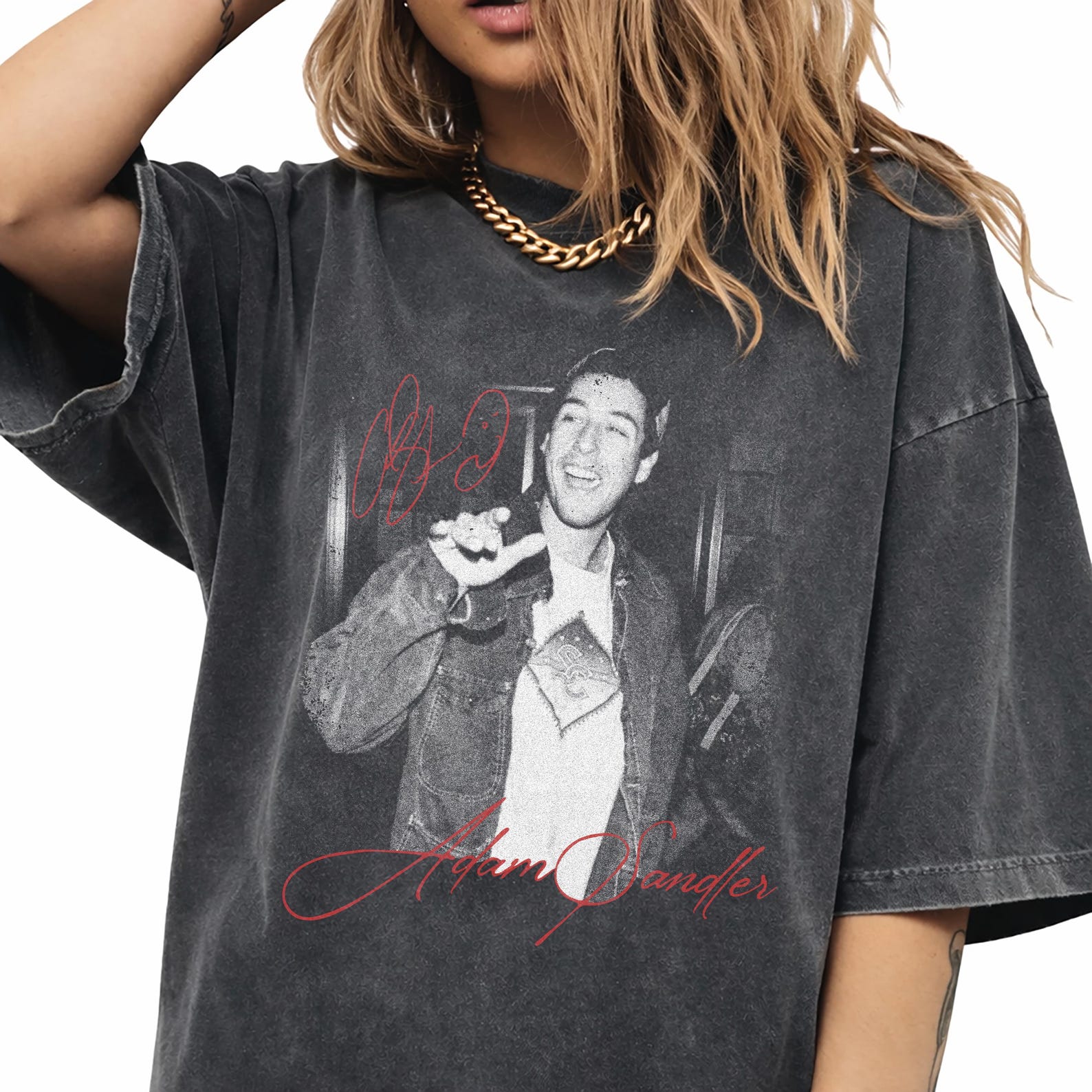 Adam Sandler Shirt, 90s Vintage Style Tee, Retro Actor Graphic T-Shirt S