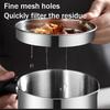 Stainless Steel Oil Can Container with Fine Filter Frying Oil Saver for Straining And Storing Cooking Oil Reuse 1.4L Capacity Rust-Proof Kitchen Oil