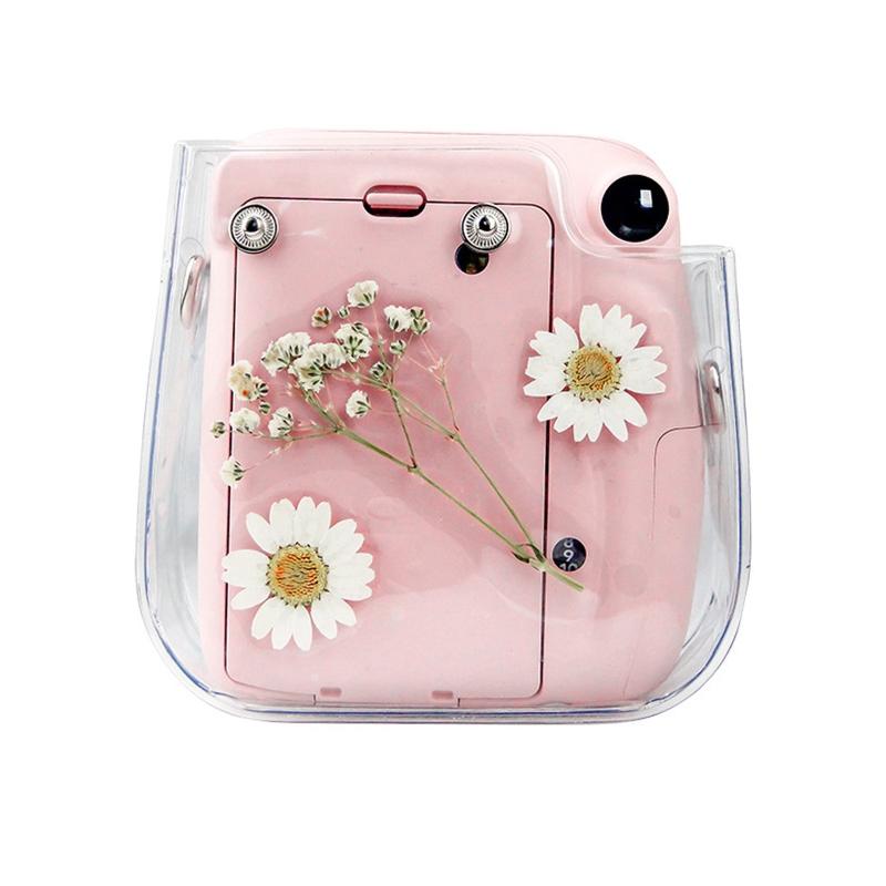 for Mini 11 Crystal Transparent Protective for Case Cover Bag Instant Camera Bag for Shell with Strap Replacement