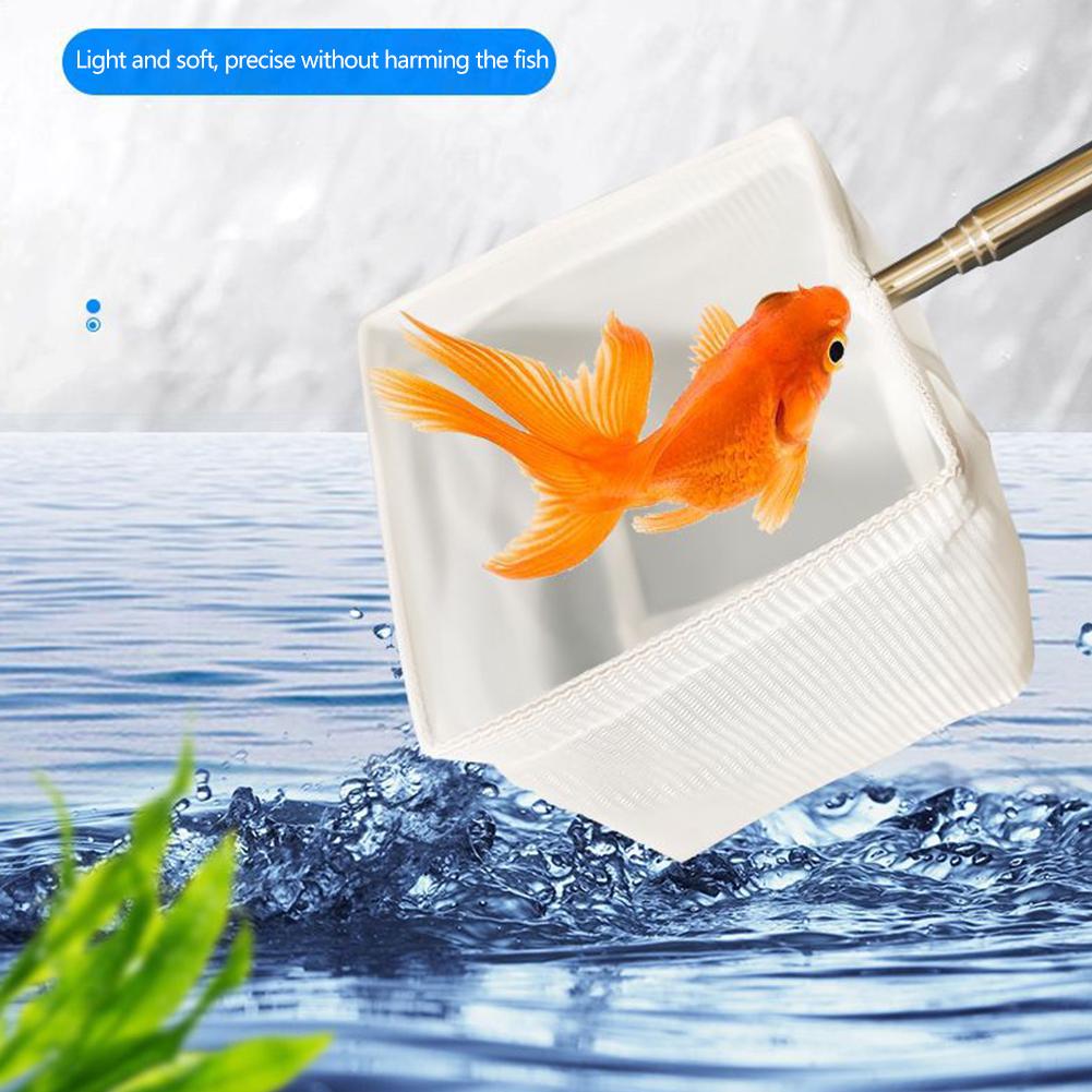 3D Aquarium Fish Net Extendable Handle Soft Mesh Safe for Catching Fish Shrimp Aquarium Accessories