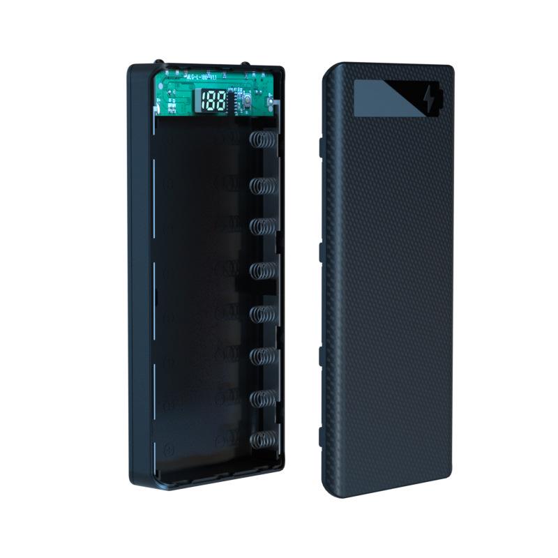 No-Weld 8-Section 18650 Battery Charger Case with Digital Display