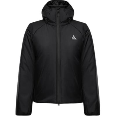 Therma-FIT ACG Rope De Dope Outdoor Casual Sports Zip-Up Hooded Jacket Women Jackets Black Mountain-White FV7336-010