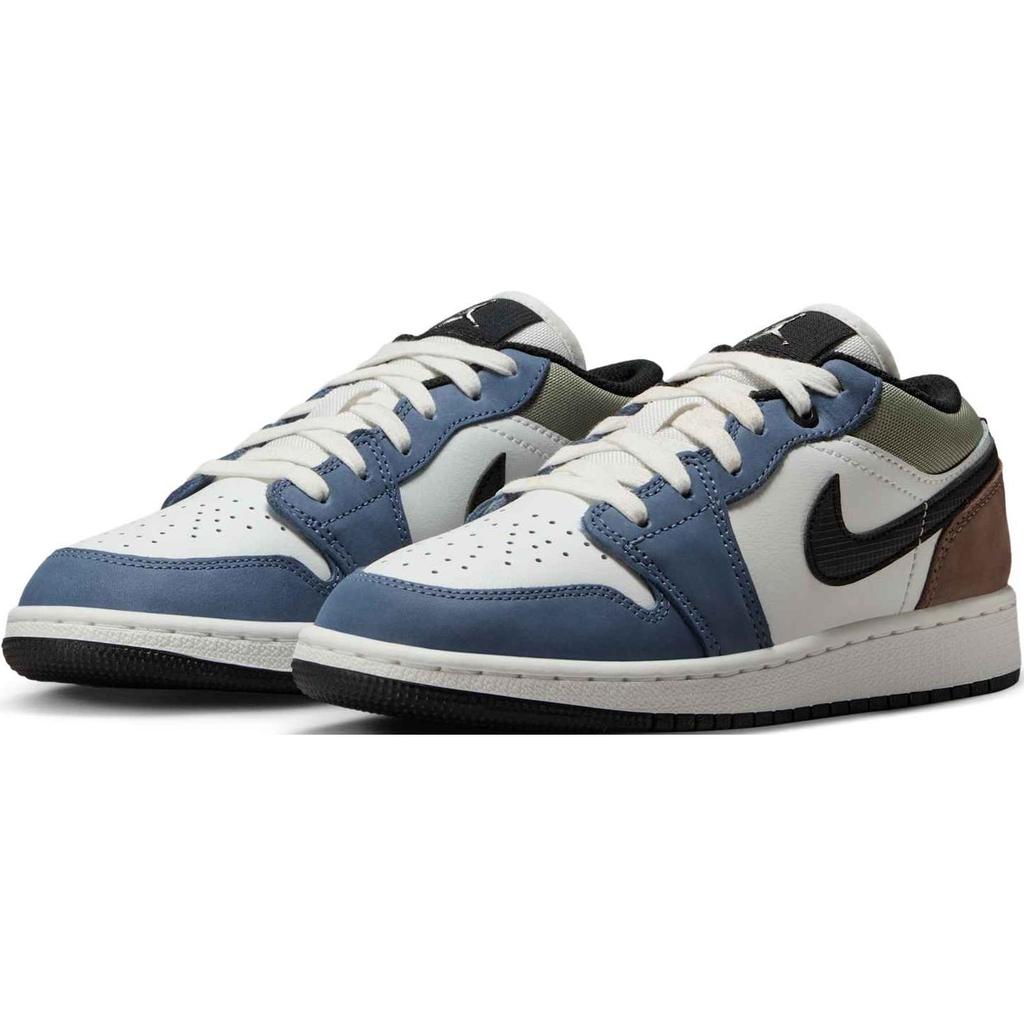 Air Jordan 1 Low GS Diffused Blue Kids Sneakers White Jade-Horizon Mink-Brown HV5973-101