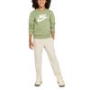 Nike Sweatshirt Crew Neck Comfortable Fleece Lined Long Sleeved Oil Green Children Aged 3 7 Years Old IB2553-386
