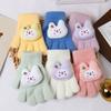 Παιδικά Χαριτωμένα Κινούμενα Σχέδια Γάντια Φράουλα Κουνέλι Φθινόπωρο και Χειμώνας Ζεστά Γάντια Ανθεκτικά στο Κρύο και τον Άνεμο Πλεκτά Γάντια
