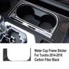 Soft Carbon Fiber + Rubber Car Center Cup Holder Panel Cover For Tundra 2014-18
