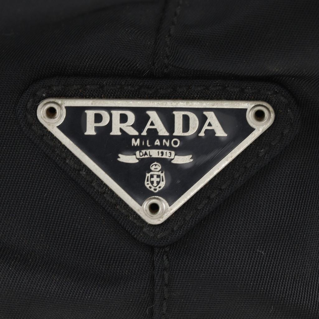 PRADA Handbag black Nylon/plastic Women Used