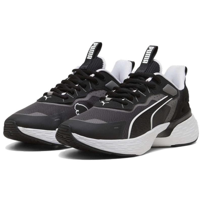 Puma Softride Unisex Black Grey Mid Top Running Shoes Sporty Slip Resistant Wear Resistant 379443-01