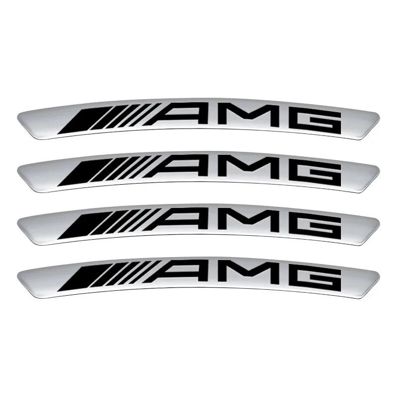 Car Badge Emblem Wheel Hub Rims Decor 3D Stickers Aluminum Caps For Mercedes Benz C200 C230 C240 C250 C280 C300 C320 C350 C400
