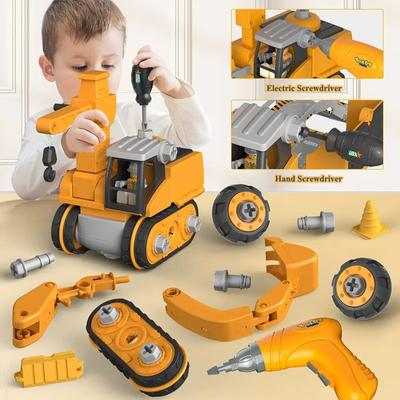 Kinder Engineering Fahrzeug Elektrische Bohrer Werkzeug Spielzeug Spiel Kinder Pädagogisches Montiert Sets Werkzeuge Für Jungen Mutter Gebäude Geschenk