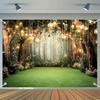 1 bucată de Pânză de Fundal din Poliester Pădure Magică - potrivită pentru zile de naștere, aniversări și multifuncțională